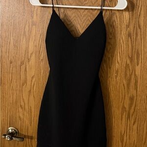 Windsor Black Backless Dress with Spaghetti Straps